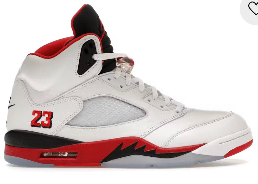Jordan 5 Fire Red Black Tongue