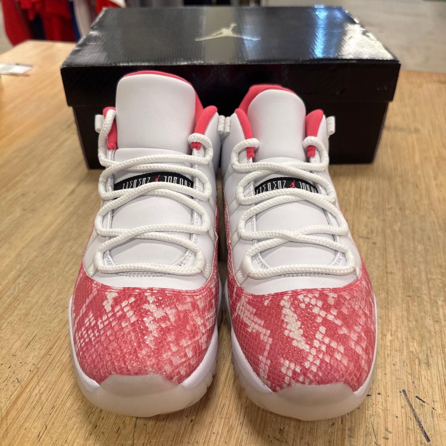Jordan 11 Low Pink Snake Skin (W)