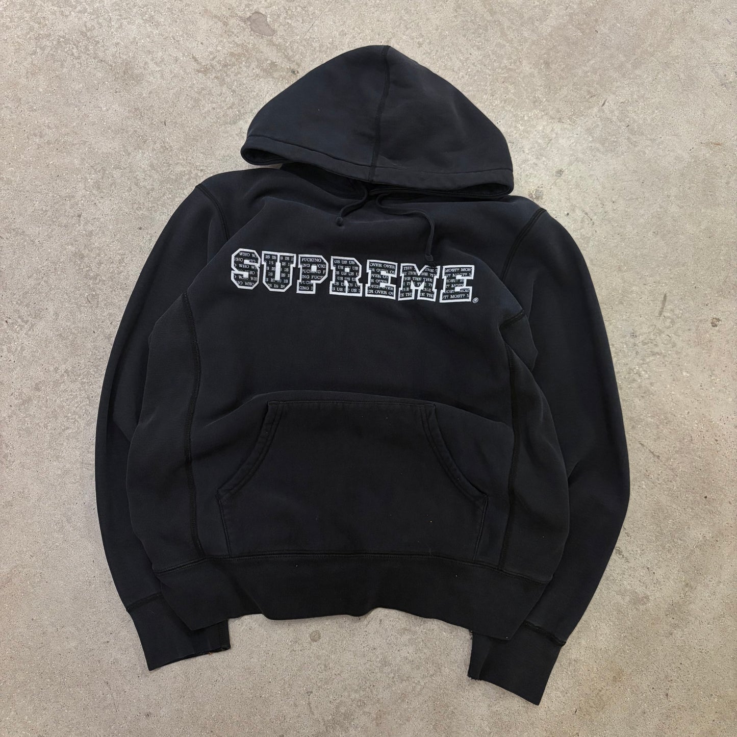 Supreme FW19 Who Is Fucking Us Over The Most hoodie
