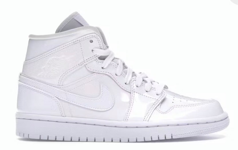 Jordan 1 Mid Triple White (W)
