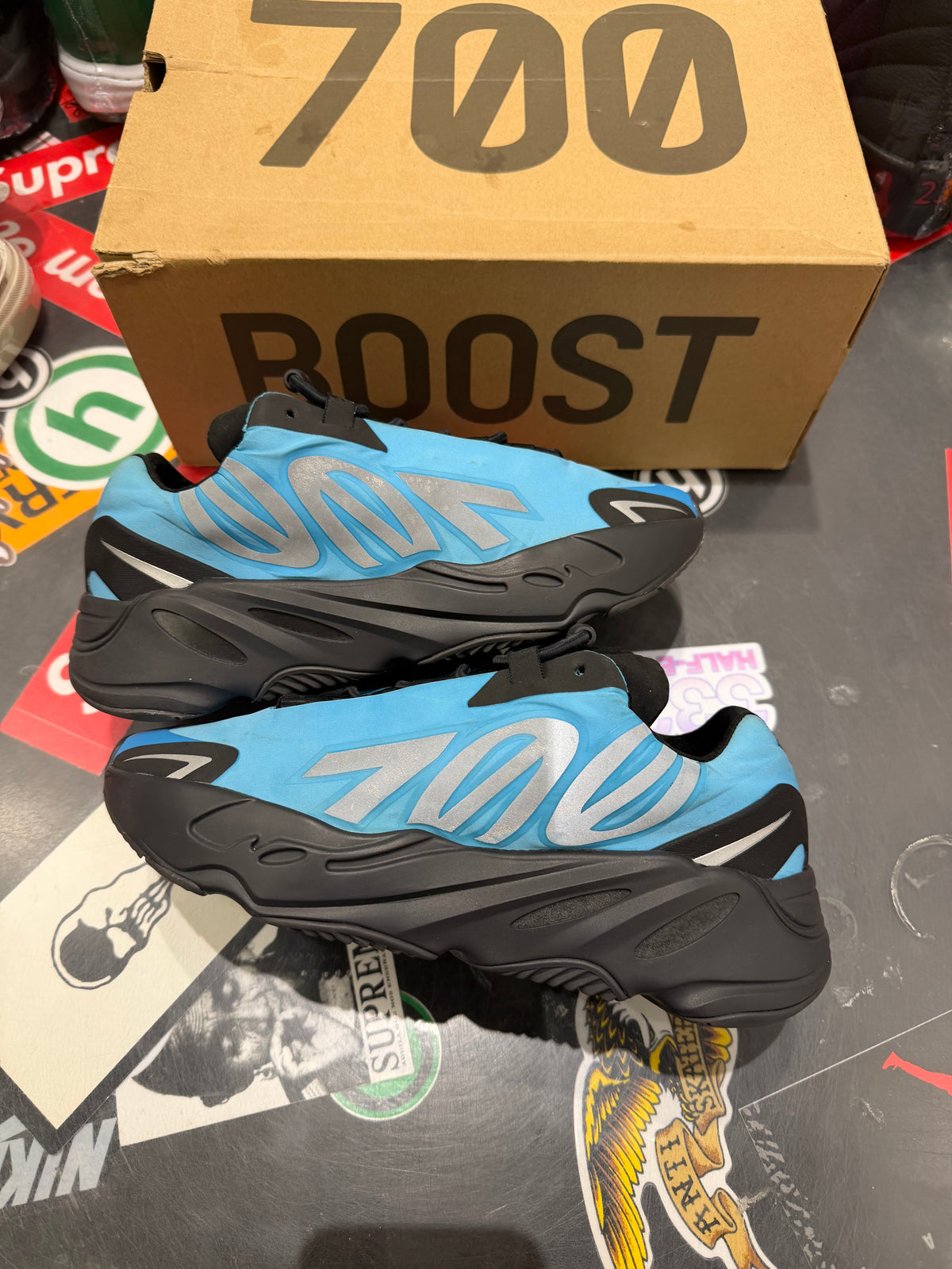 Yeezy 700 bright cyan