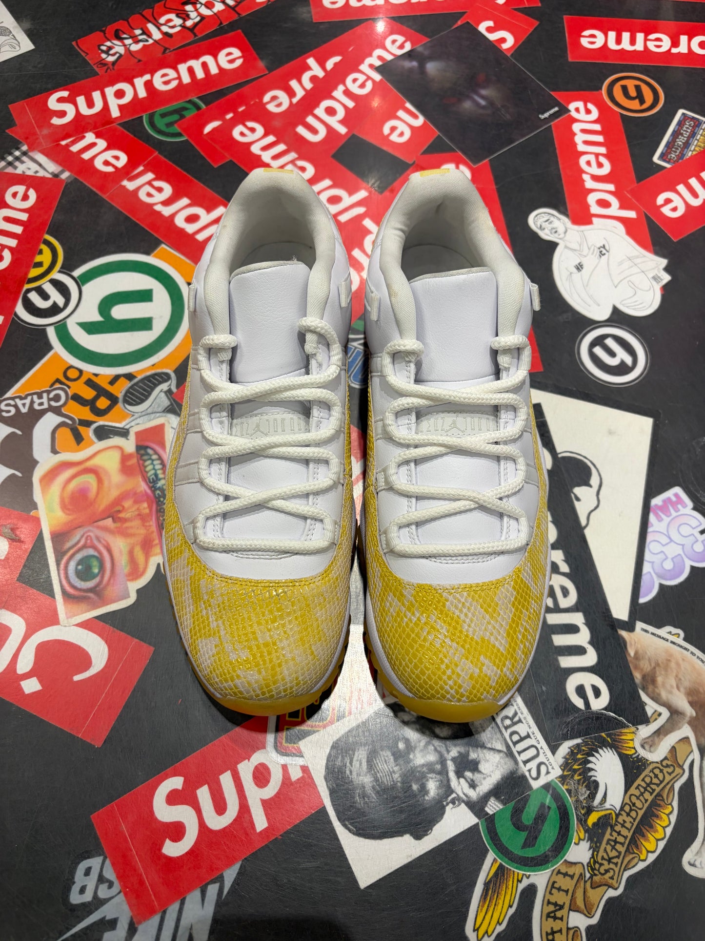Jordan 11 Low Yellow Snakeskin(W)