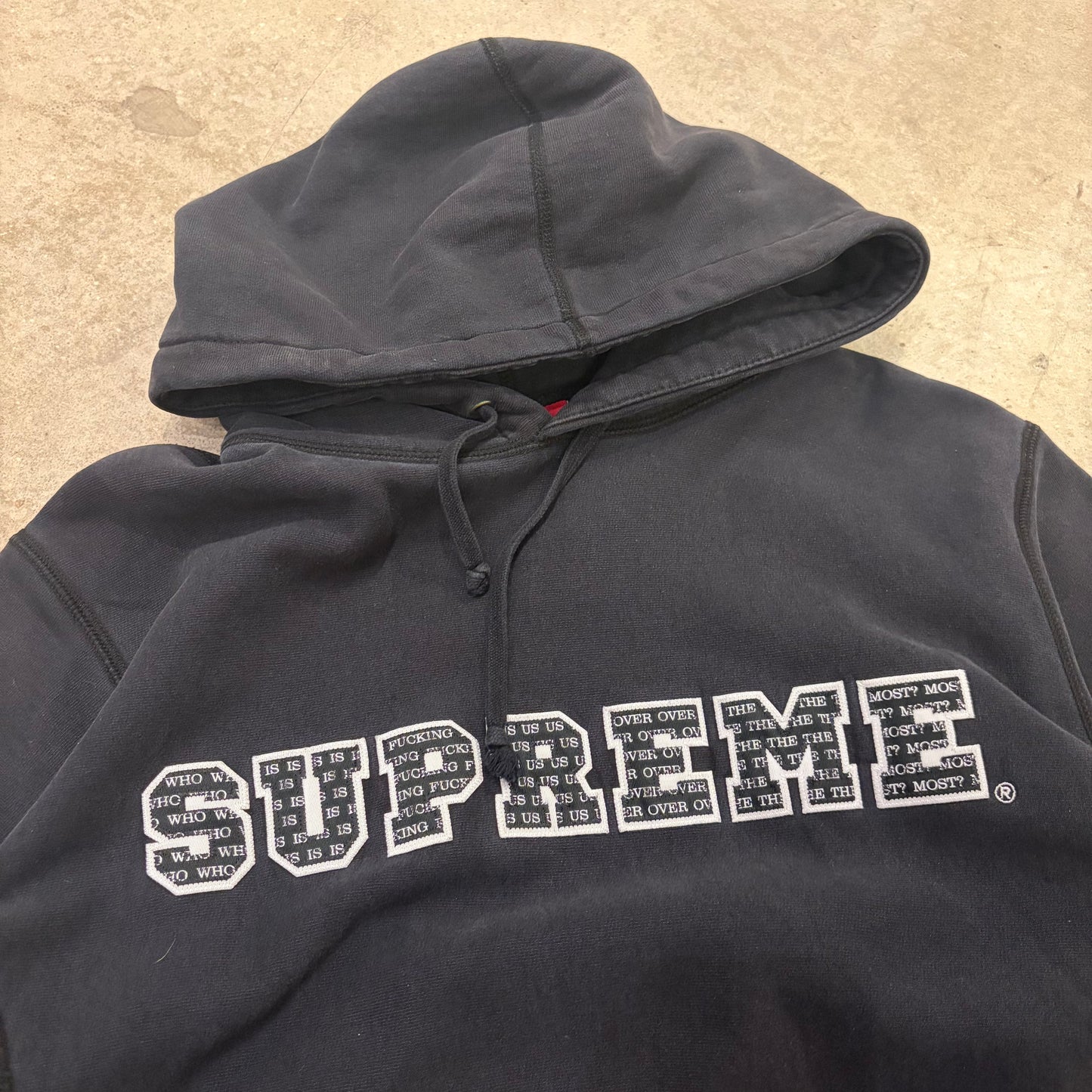 Supreme FW19 Who Is Fucking Us Over The Most hoodie