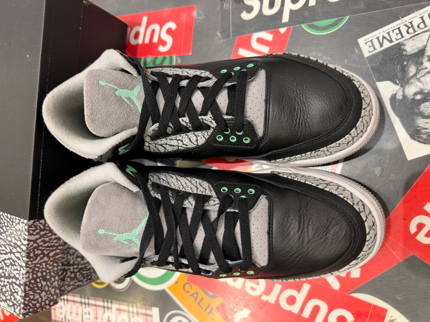 Jordan 3 Green glow