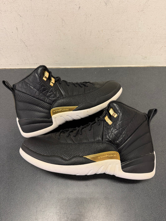 Jordan 12 Black Metallic Gold White (W)