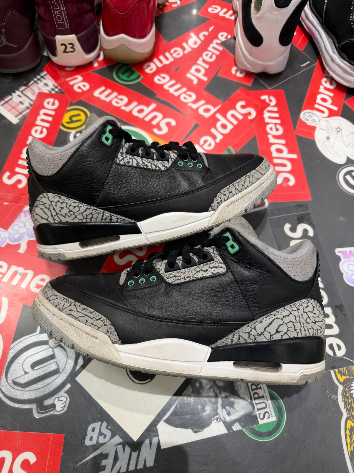 Jordan 3 Green glow
