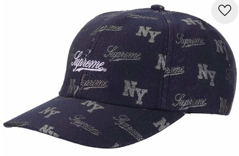 Supreme monogram hat navy
