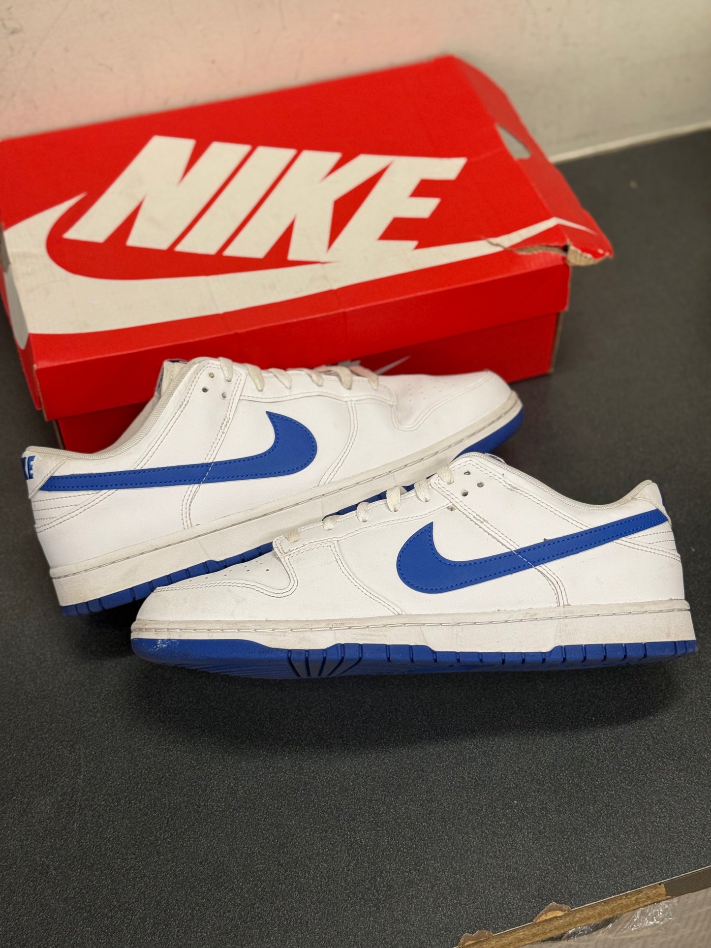 Dunk Low White Hyper Royal