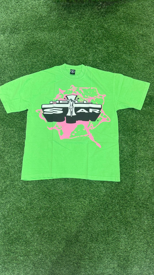 Hellstar Emblem Green/Pink Tee