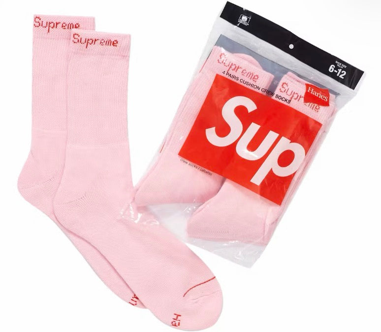 Supreme socks pink