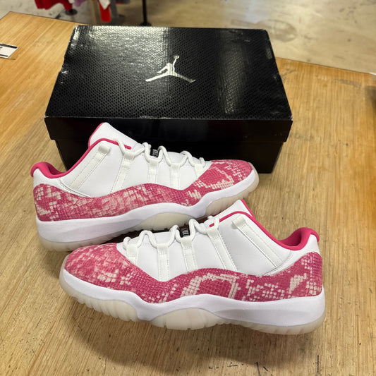 Jordan 11 Low Pink Snake Skin (W)