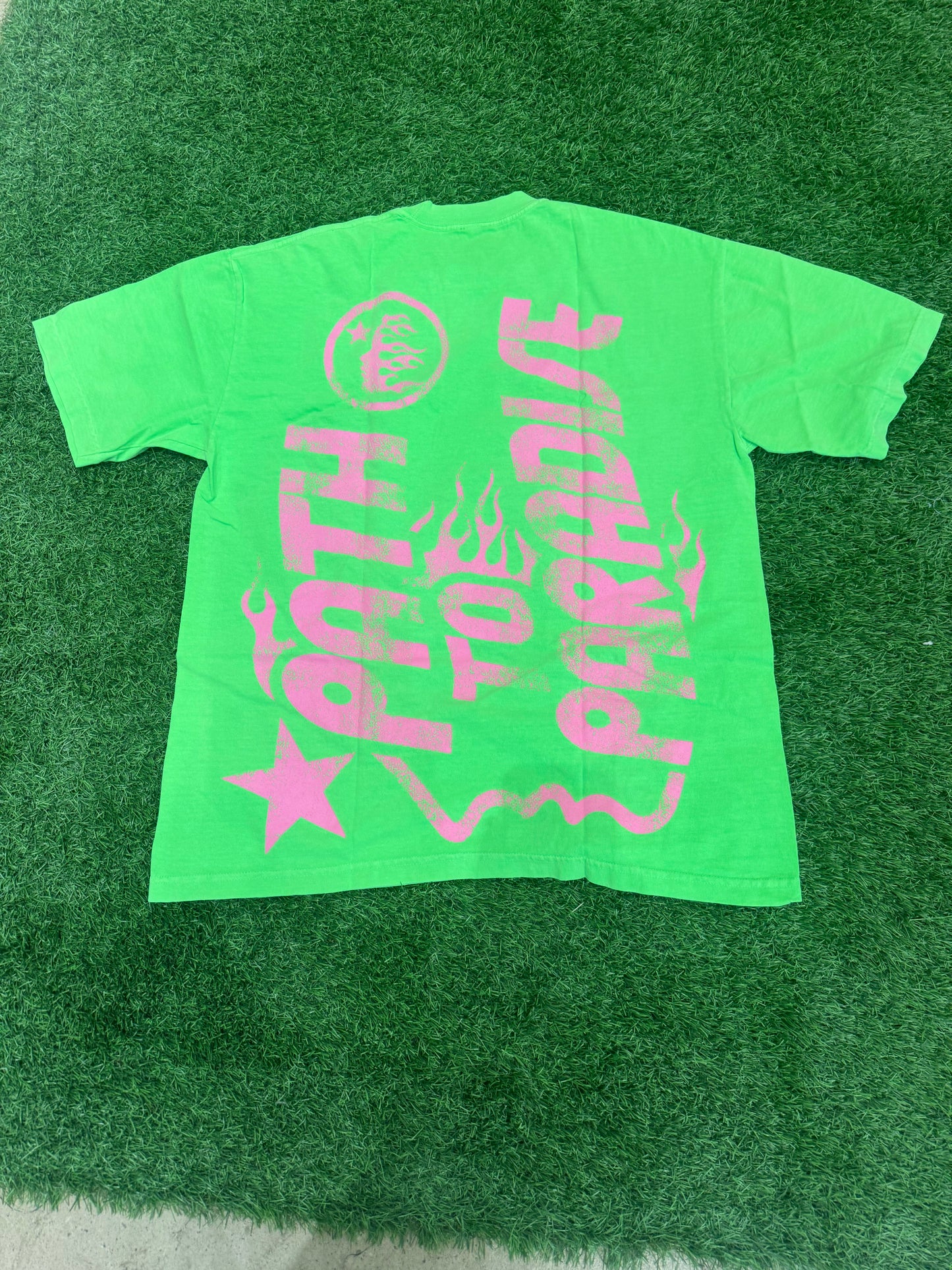 Hellstar Emblem Green/Pink Tee