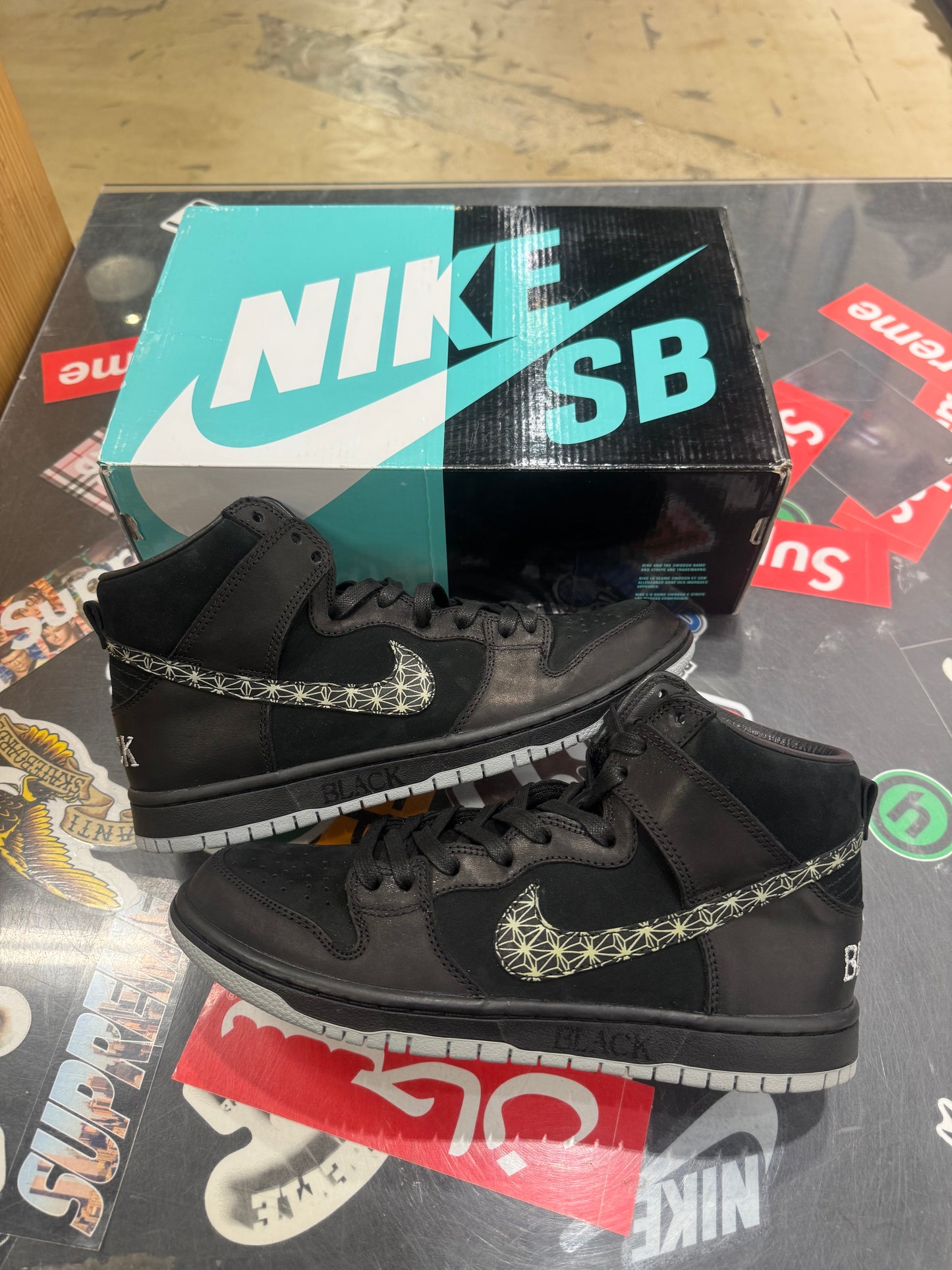 Sb Dunk High Black Bar