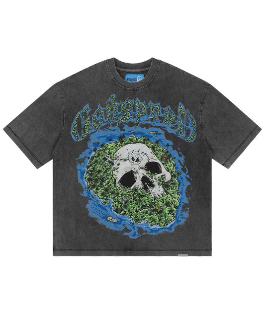Godspeed skull island tee grey