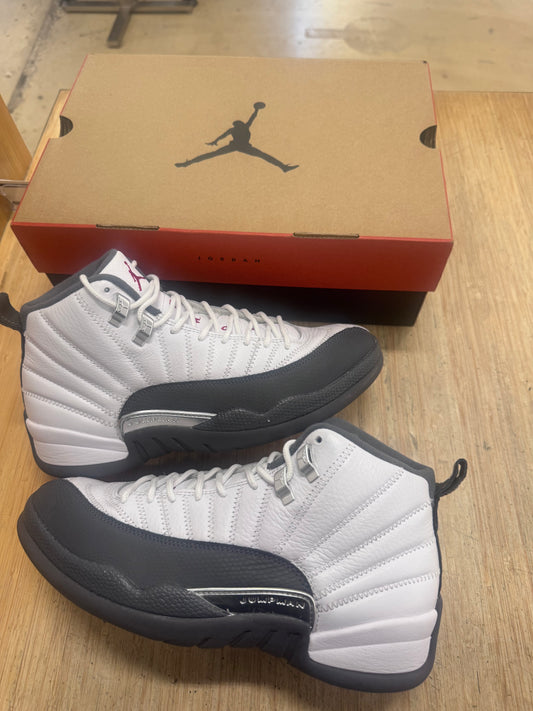 Jordan 12 White/Dark grey
